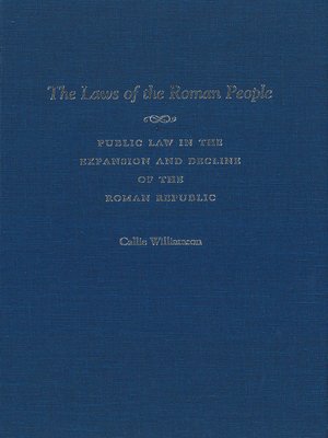 cover image of Laws of the Roman People